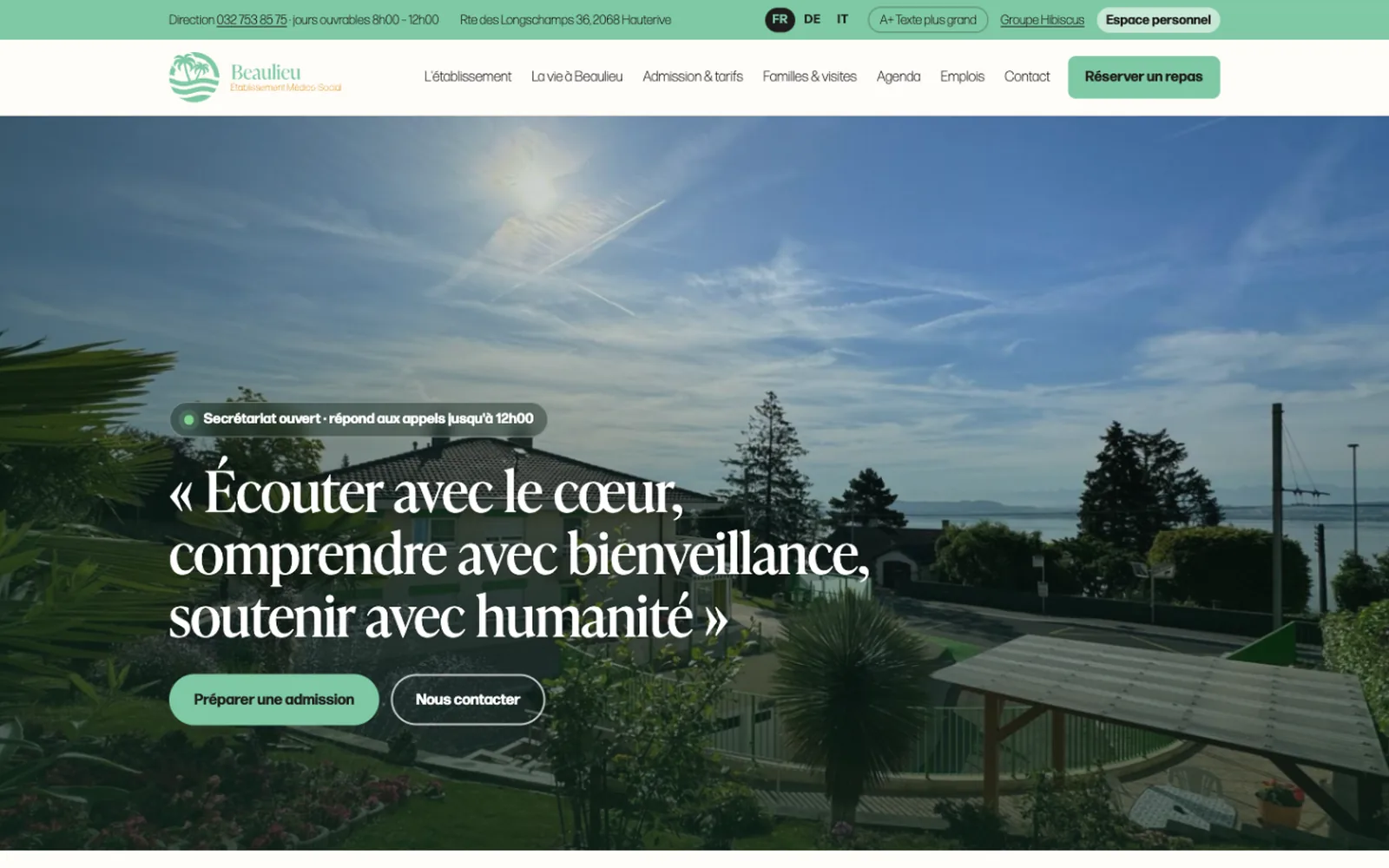 Le site emsbeaulieu.ch réalisé par RWS